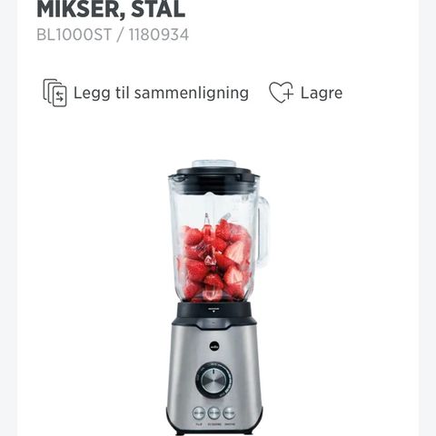 WILFA BL-1000 SMOOTH MIKSER, STÅL