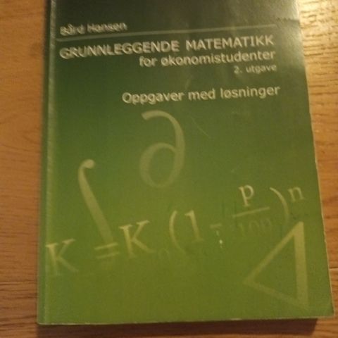 Grunnleggende matematikk for økonomistudenter som er pent og lite brukt