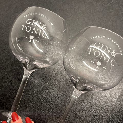Gin Tonic glass 2stk selges samlet