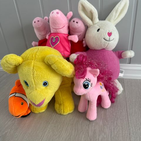 Bamser (Peppa Gris,  My Little Pony, Nemo, Løveungen og Frøken Kanin)
