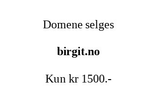 Navne-domene birgit.no selges