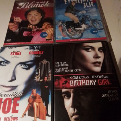 Absolutt Blunck- Fridtjofs Jul- Beautiful Joe- Birthday Girl- Bruce Willis Box