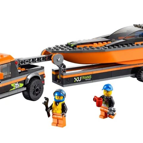Lego City Firehjulstrekker med speedbåt - 60085