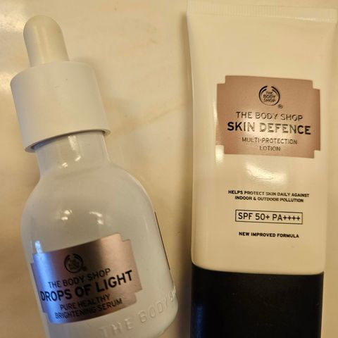 The body shop, serum og SPF