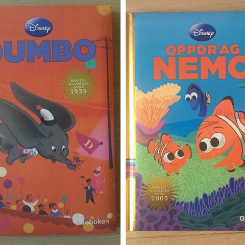 Disney Goboken bøker : Dumbo + Oppdrag Nemo 🐘🐠