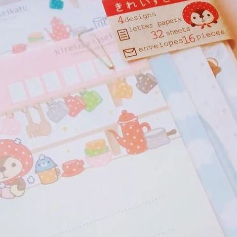 Super søtt Vintage Kawaii Brevpapir/ brevpost fra Japan! Scrapbooking