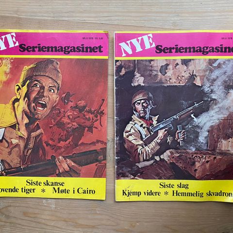 Tegneserier, 7stk, 70- og 80-tallet, Kamp, Seriemagasinet, Attack