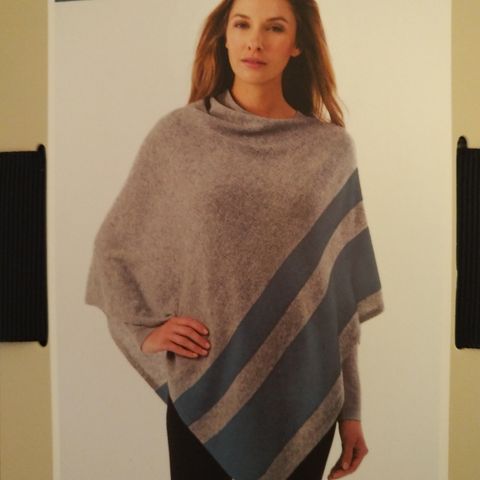 Ny ull/cashmere poncho