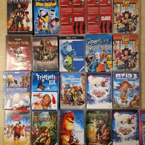 DVD filmer (disney klassiker, animasjon, jul)