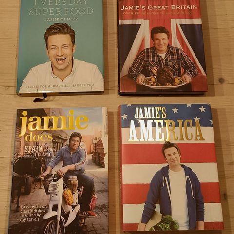 Engelske kokebøker av Jamie Oliver