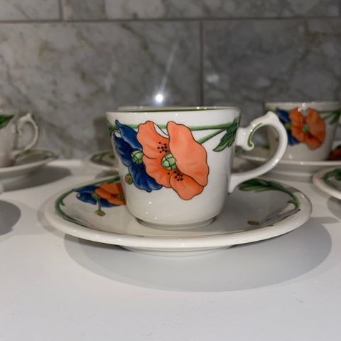 Villeroy & Boch Amapola kaffekopper m/skåler