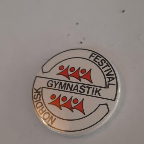 Nordisk gymnastik festival Button / Pin / Merke