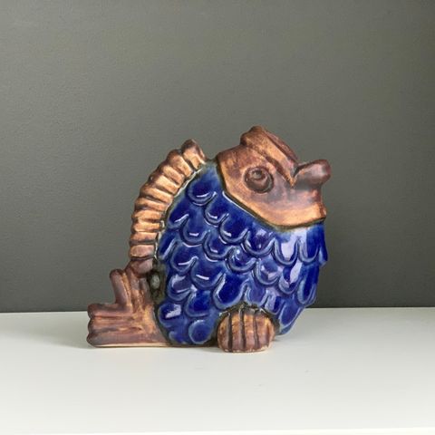 Nydelig keramikk fisk Willi Fisher