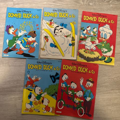 Donald Duck 1981-82 5 stk MED BILAG! (Lot 1)