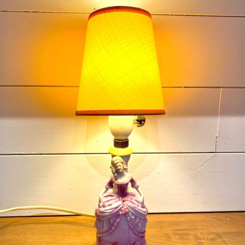 Vintage porselen bordlampe