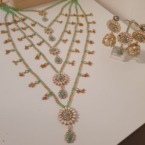 Helt nye Colloction pakistansk Jewellery  5 ler Mala set