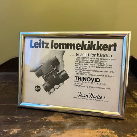Bilde - Reklame for Leitz Lommekikkert 1980