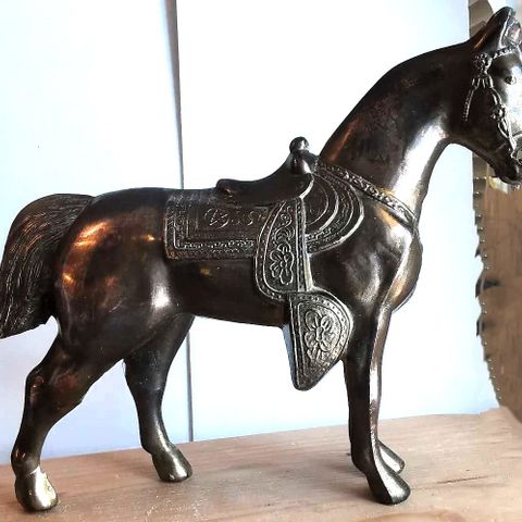 Vintage P. Di Napoli-stil støpt metal horse figurine