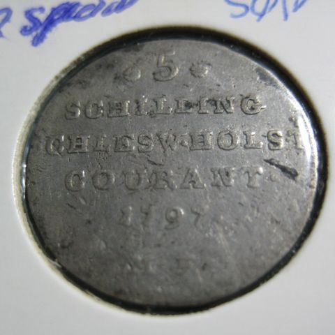 5 Skilling -1/12 specie Schleswig holsten 17 97 sølv