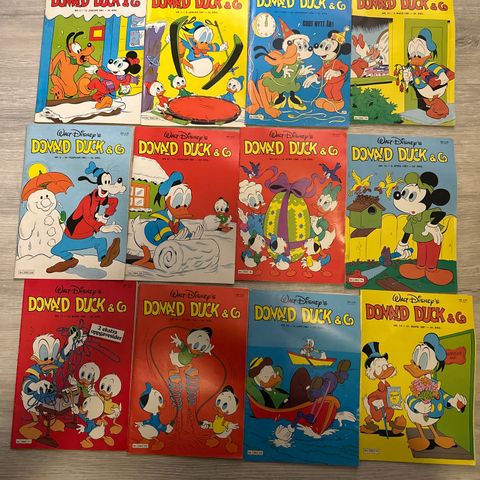 Donald Duck 1981-83 12 stk MED BILAG! (Megalot 2)
