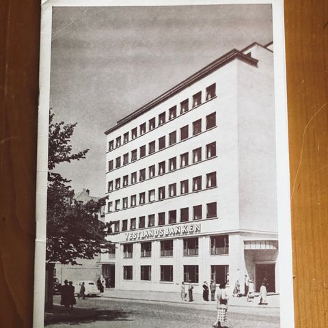 Vintage. Kuriositet. Vestlandsbanken 25 år (1926-1951)