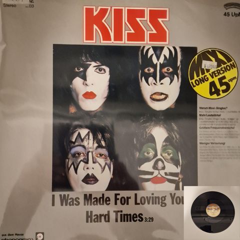 KIZZ/I WSA MADE FOR LOVING YOU/HARD TIMES 1979 - VINTAGE/RETRO LP-VINYL (ALBUM)