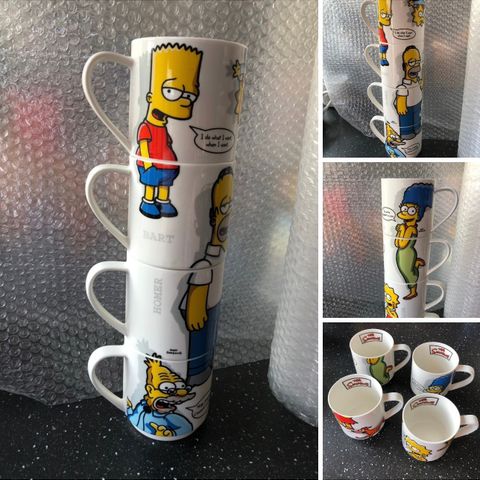4 stk the Simpsons - Samlings krus