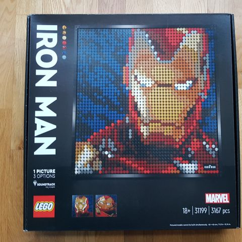 Ny og uåpnet Lego Art 31199 Iron Man