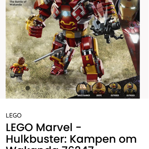 Lego Marvel  hulkbusters 76247