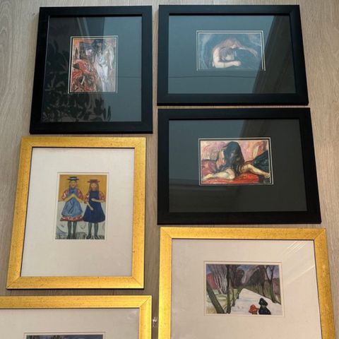 Edvard Munch bilder med rammer