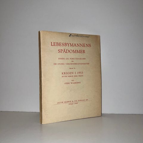 Lebesbymannens spådommer - Stein Waarding. 1949