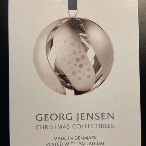 Georg Jensen Julepynt Jule Kungle 2017 Plated with Palladium