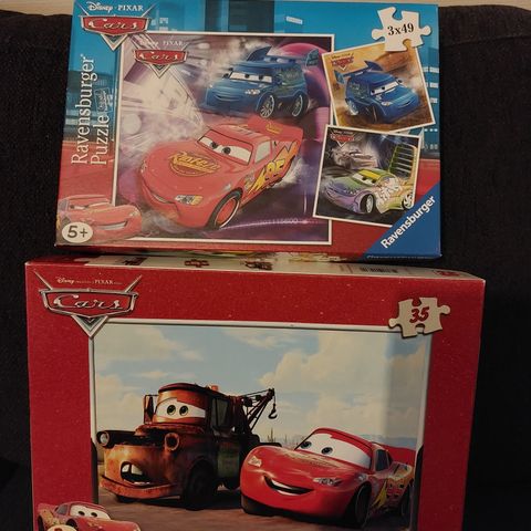Disney Cars puslespill, 3x49 brikker, 1x35 brikker