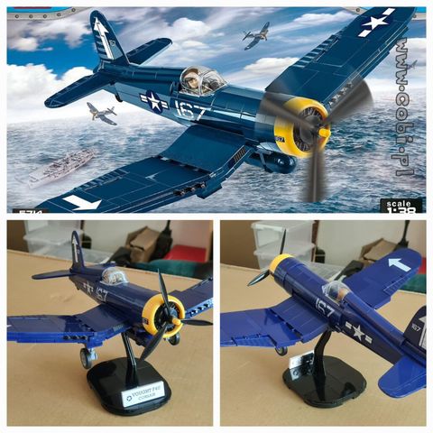 Cobi 5714 - Vought F4U Corsair - Ferdigbygd (Eske+Instruksjon) - Sjelden!