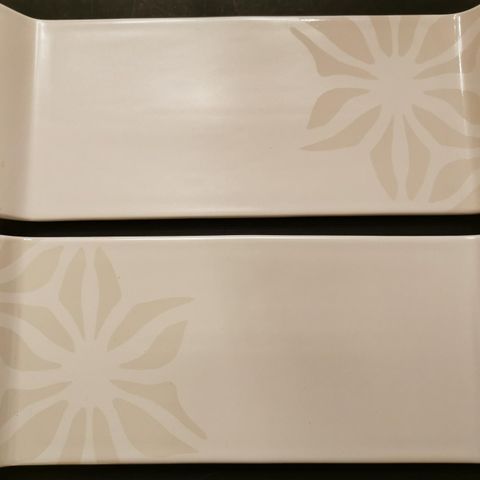 2 nye  IKEA porselen Rektangel plater for Sushi, redusert pris