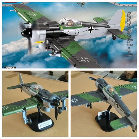 Cobi 5704 - Focke-Wulf FW 190 A-8 - Ferdigbygd (Eske+Instruksjon) - Sjelden!