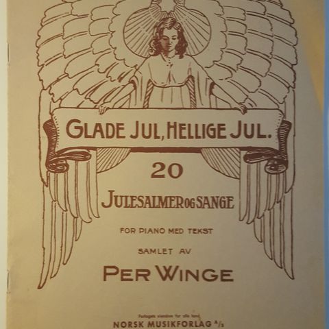 Gammelt notehefte med julesanger Vintage . trnd 88