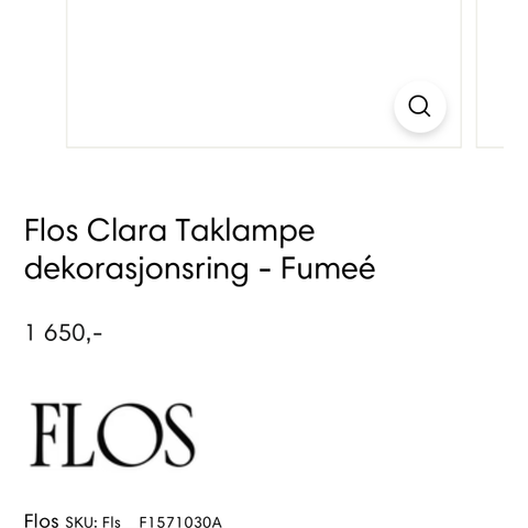 FLOS  dekorasjons ring, til Clara tak lamper