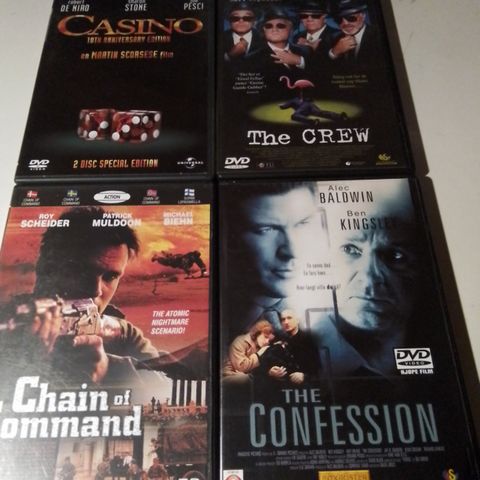 Chain in Command- Confession- Casino- The Crew- Courageous- The Cove