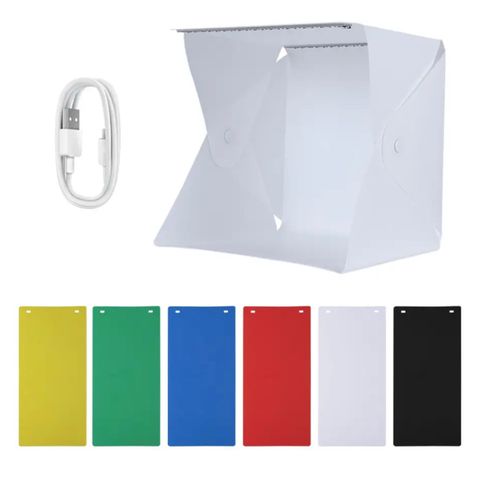 Bærbar sammenleggbar lysboks Fotografi LED-lys Rom Fotostudio !