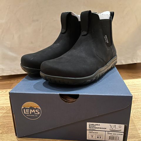 Lems Chelsea Waterproof Boots, Obsidian