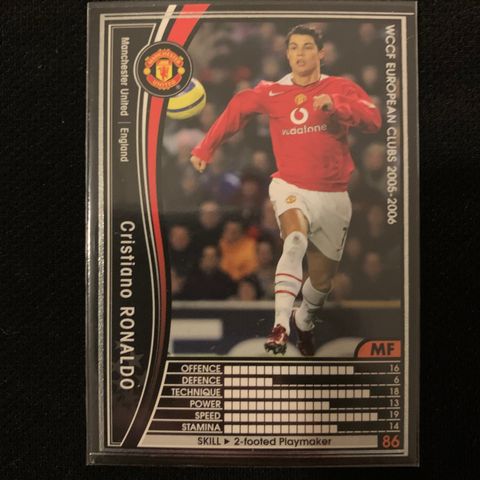 Cristiano Ronaldo Fotballkort fra 2005 - Manchester United