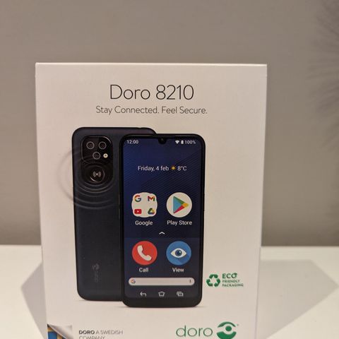 DORO 8210 Mobiltelefon for eldre med trygghetsknapp