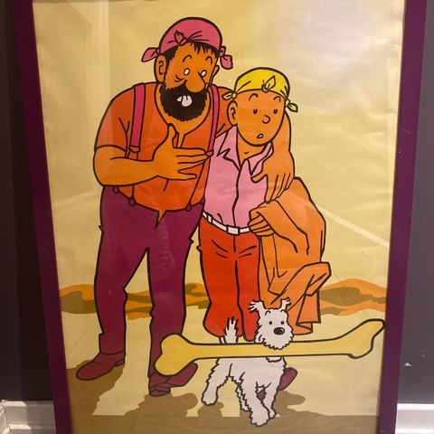 TinTin - vintage poster i ramme