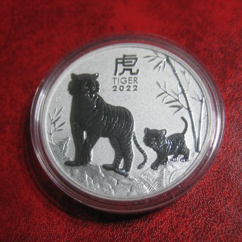 1 dollar Australia  2022 sølv Tiger  1 oz  sølv 9999