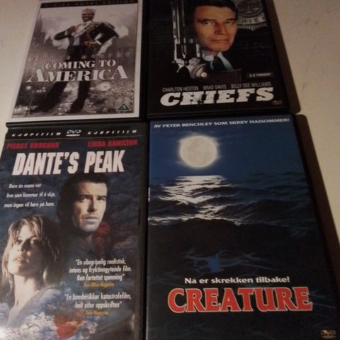 Dantes  Peak- Creature- Coming to  America- Chiefs-Crazy in Alabama