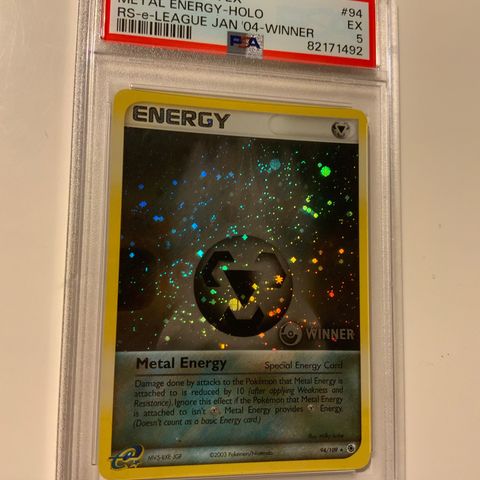 WINNER Metal Energy holo (94/109 Pokemon League Special Print) stamped