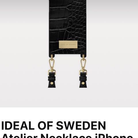 Ideal og sweden Atelier Necklace iPhone 13 BLACK Croco