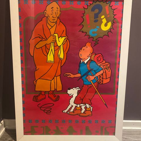 Vintage Poster - TinTin i Tibet - bilde