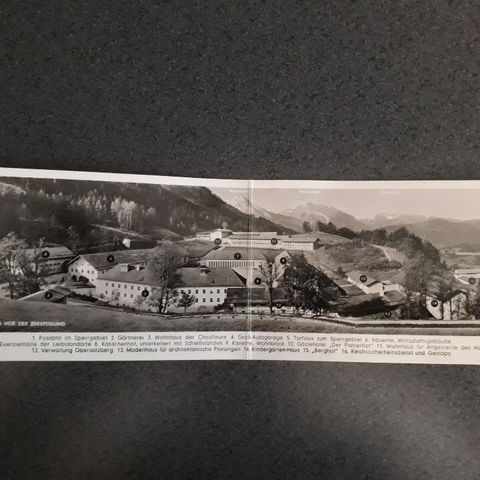 Postkort - Fotografi av  Obersalzberg, Berchtesgaden. Berghof - Hitlers hus.